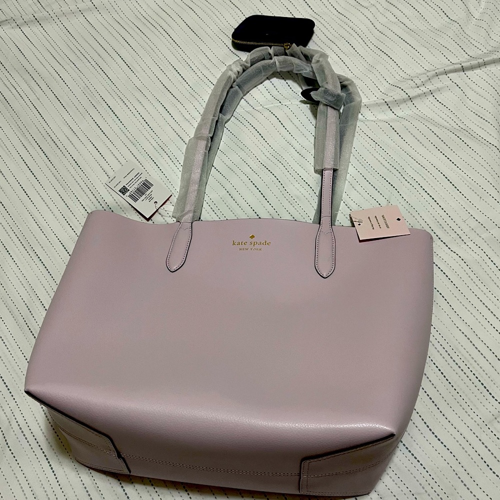 NWT kate spade reversible tote in pale amethyst
